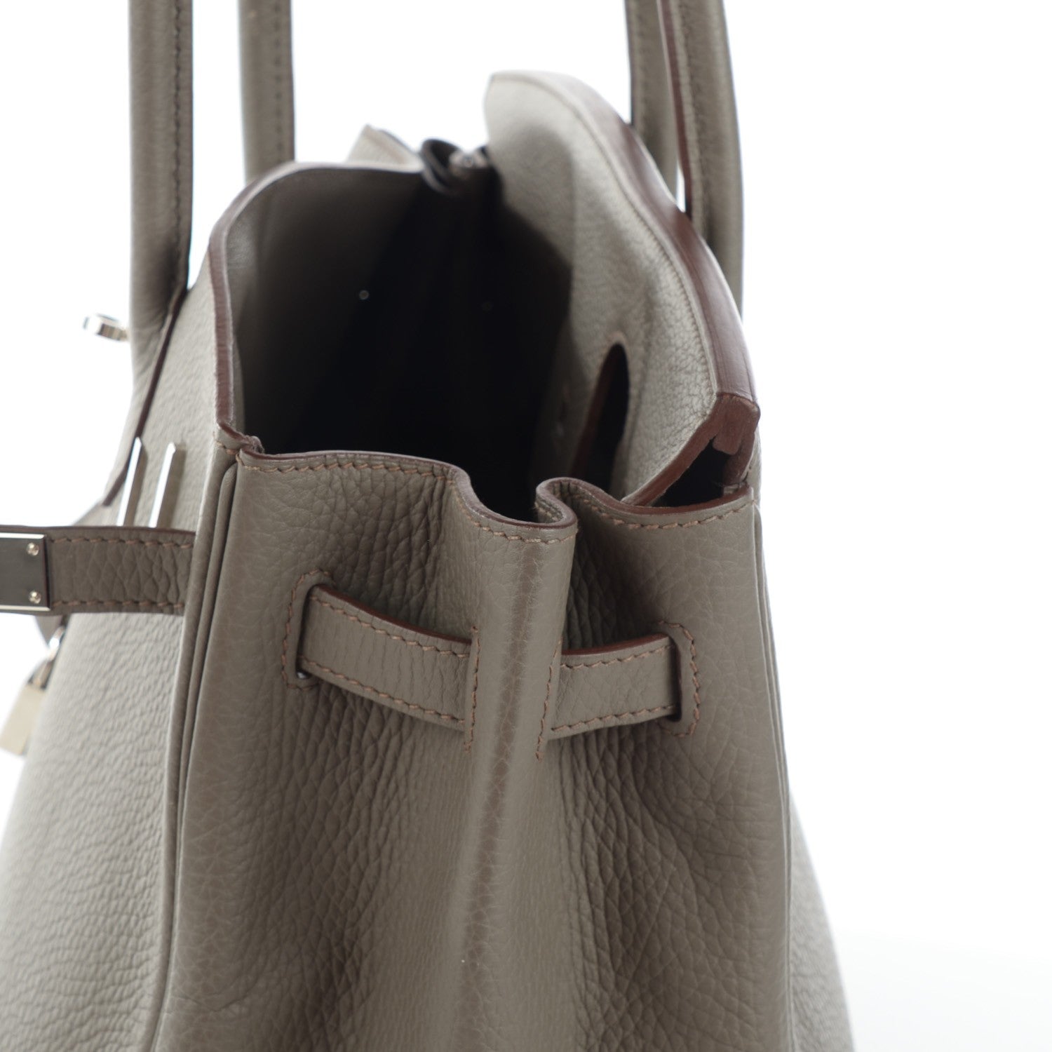 Hermes Taurillon Clemence Birkin 35 Etain 21 of 21