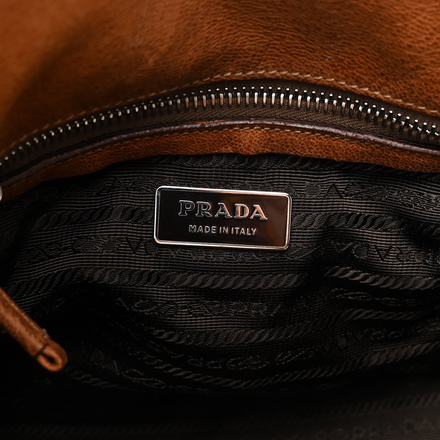 Prada Vitello Antic Easy A Foldover Pushlock Flap Shoulder Bag Sughero 6 of 11