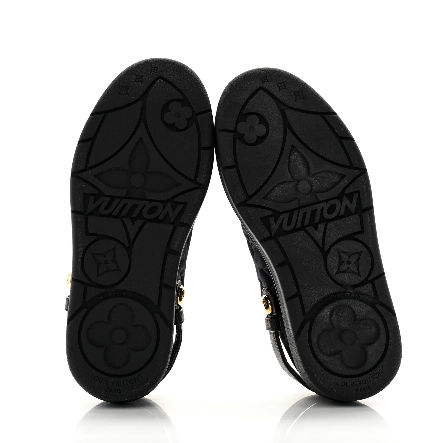 Louis Vuitton Nylon Embossed Monogram Aspen Platform Clog Mules 36 Black 5 of 10