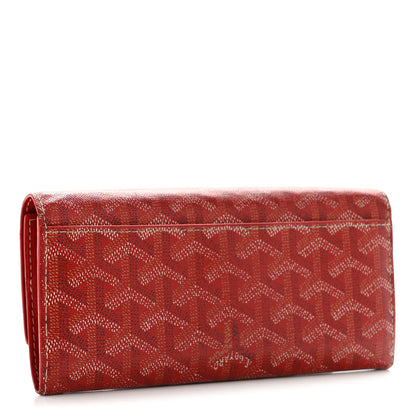 Goyard Goyardine Varenne Long Wallet Red 3 of 10