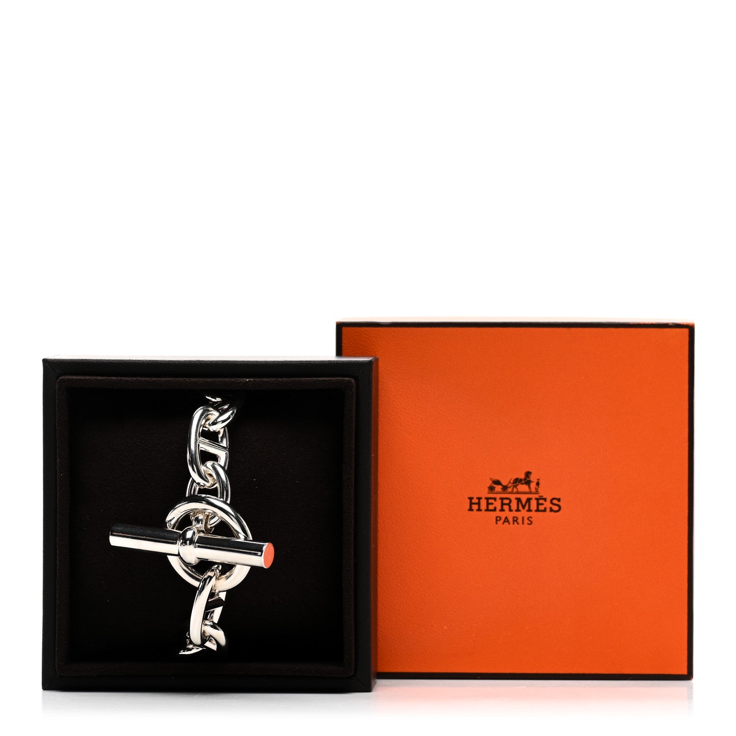 Hermes Sterling Silver TGM Chaine d'Ancre Bracelet 4 of 4