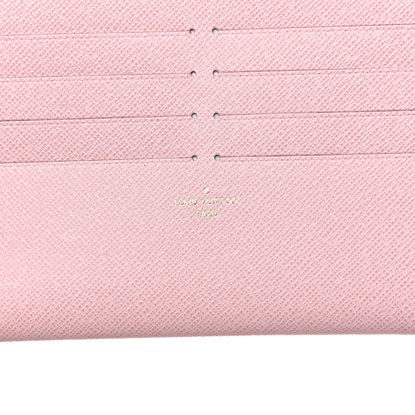 Damier Azur Pochette Felicie Chain Wallet Rose Ballerine