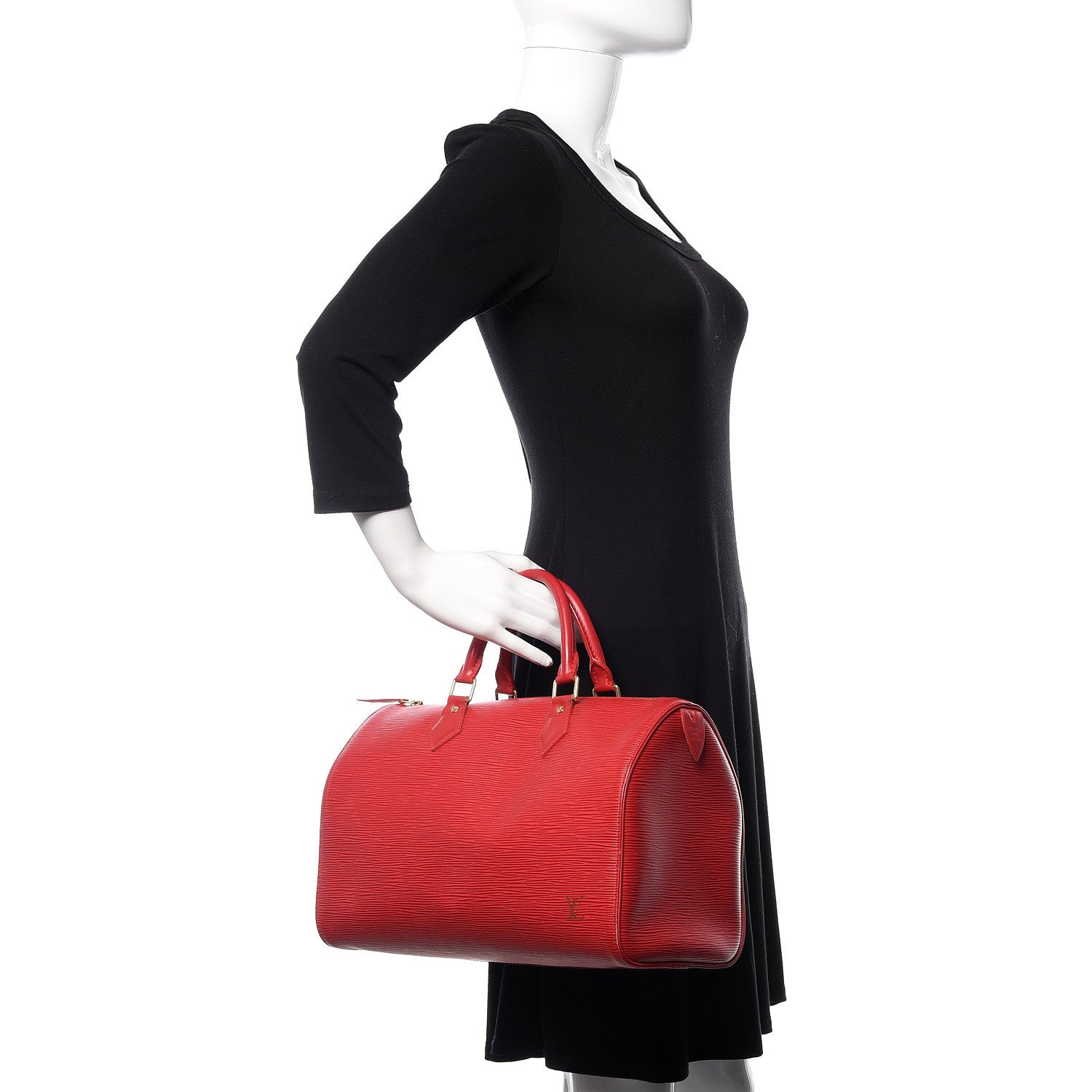Louis Vuitton Epi Speedy 30 Rouge 2 of 19