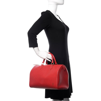 Louis Vuitton Epi Speedy 30 Rouge 2 of 19