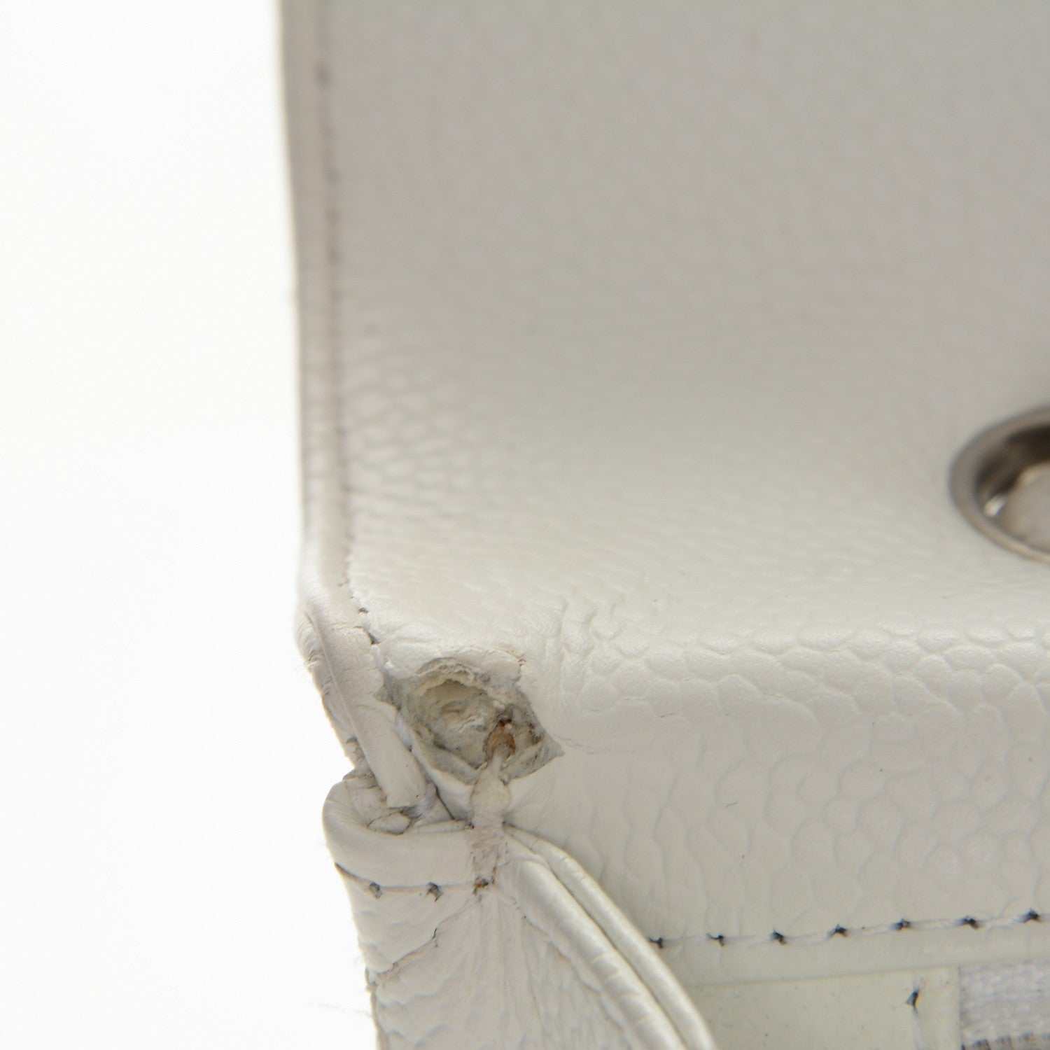 Chanel Caviar Quilted Jumbo Single Flap White 12 of 13