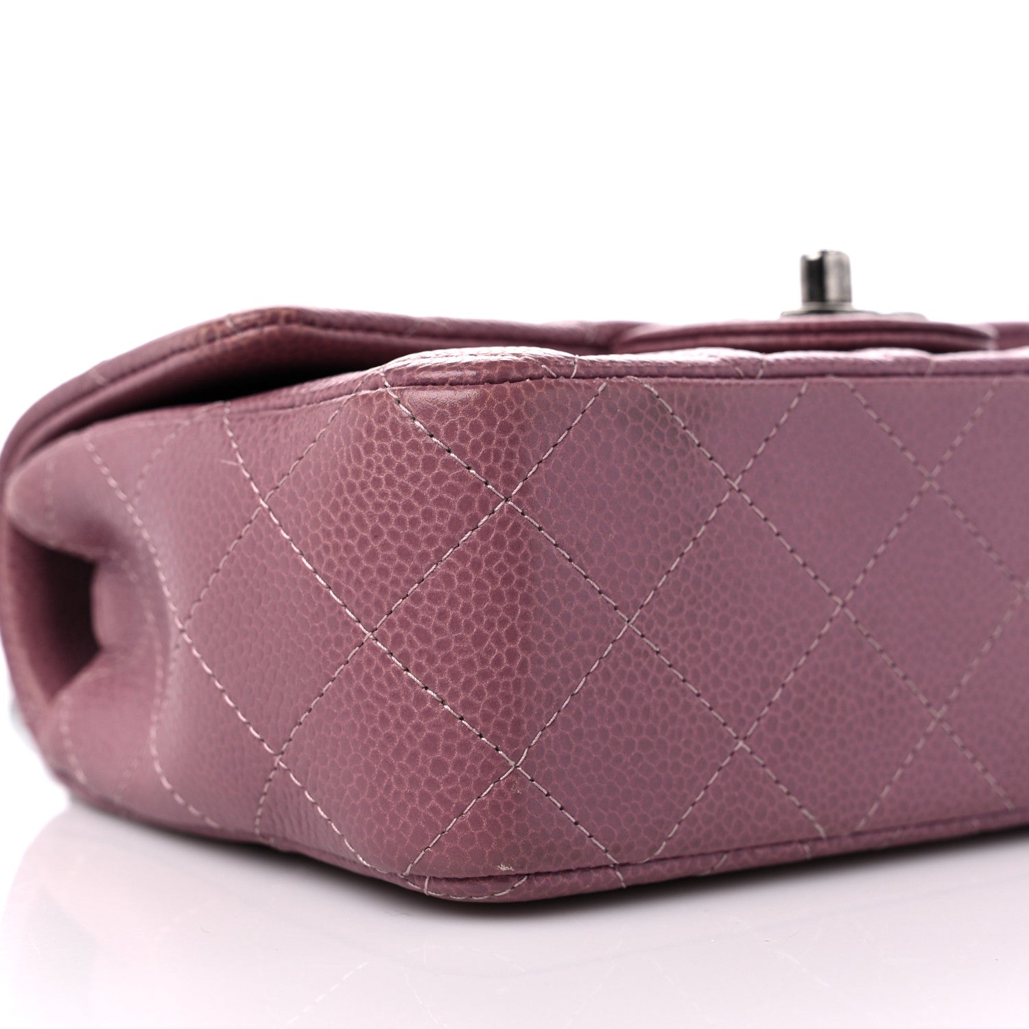 Chanel Caviar Quilted Mini Rectangular Flap Purple 8 of 10