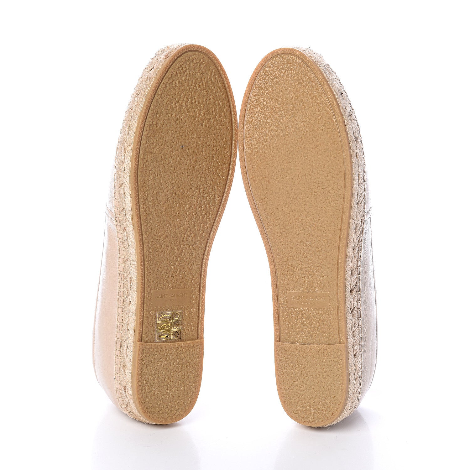 Saint Laurent Lambskin Monogram Espadrilles 40 Nude 5 of 7
