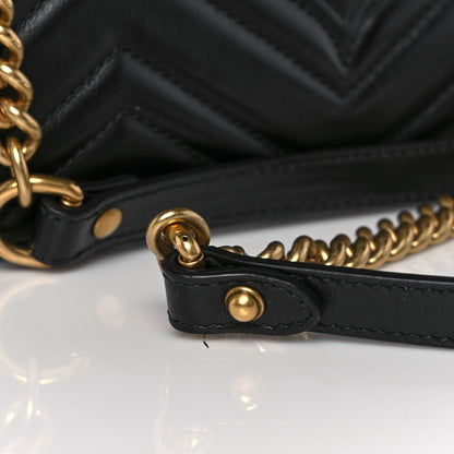 Gucci Calfskin Matelasse Medium GG Marmont Shoulder Bag Black 13 of 13