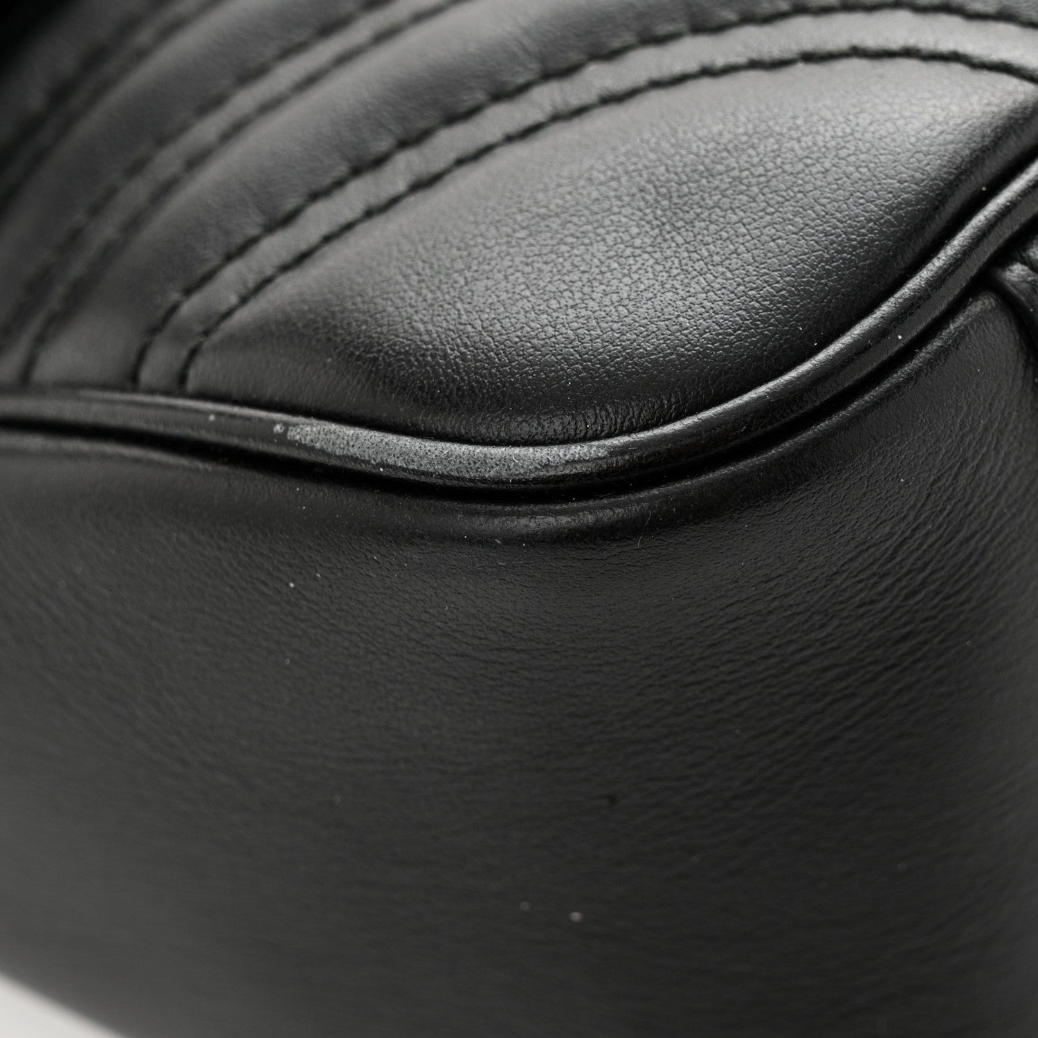 Gucci Calfskin Matelasse Small GG Marmont Shoulder Bag Black 12 of 17