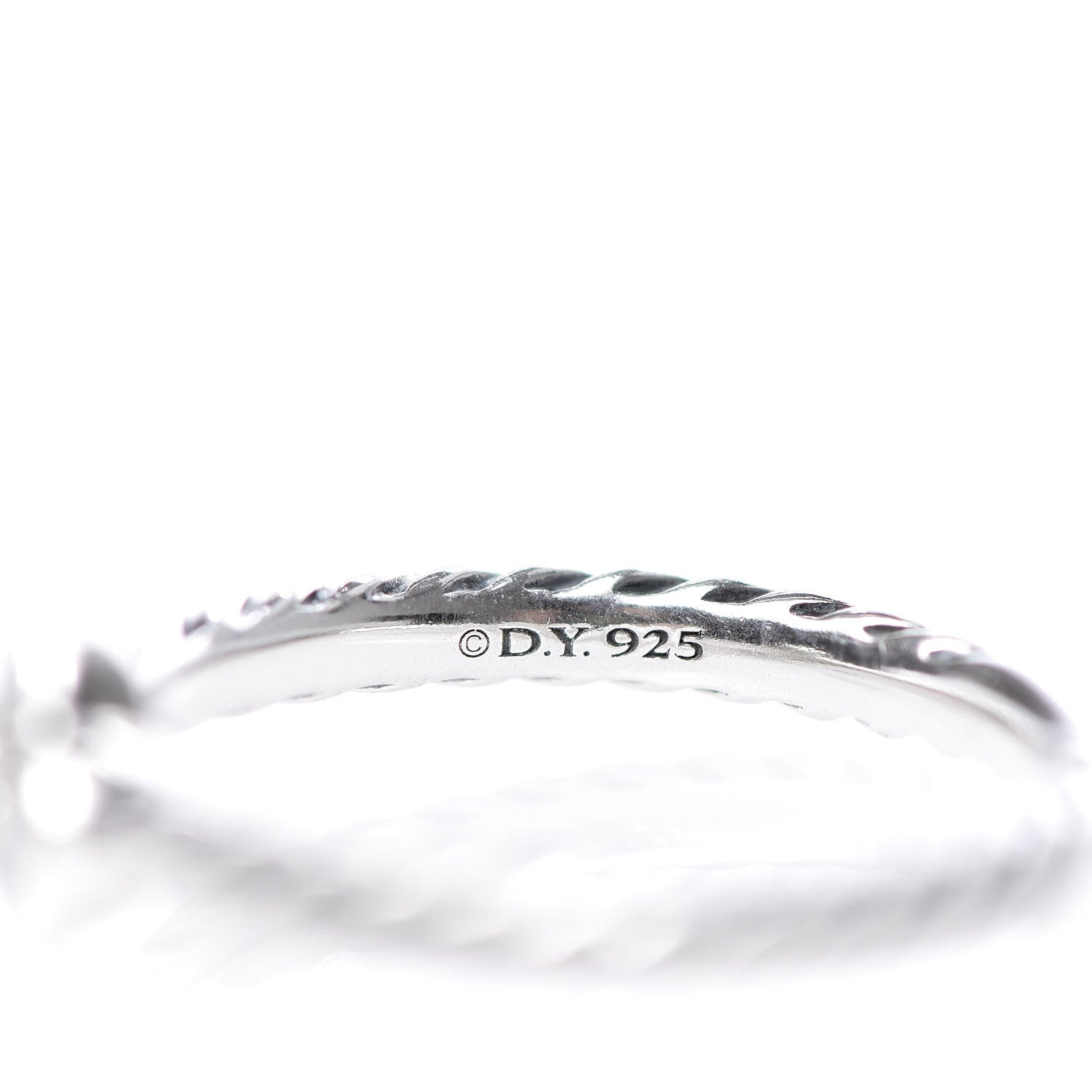David Yurman Sterling Silver Diamond Quatrefoil Ring 49 4.75 4 of 4