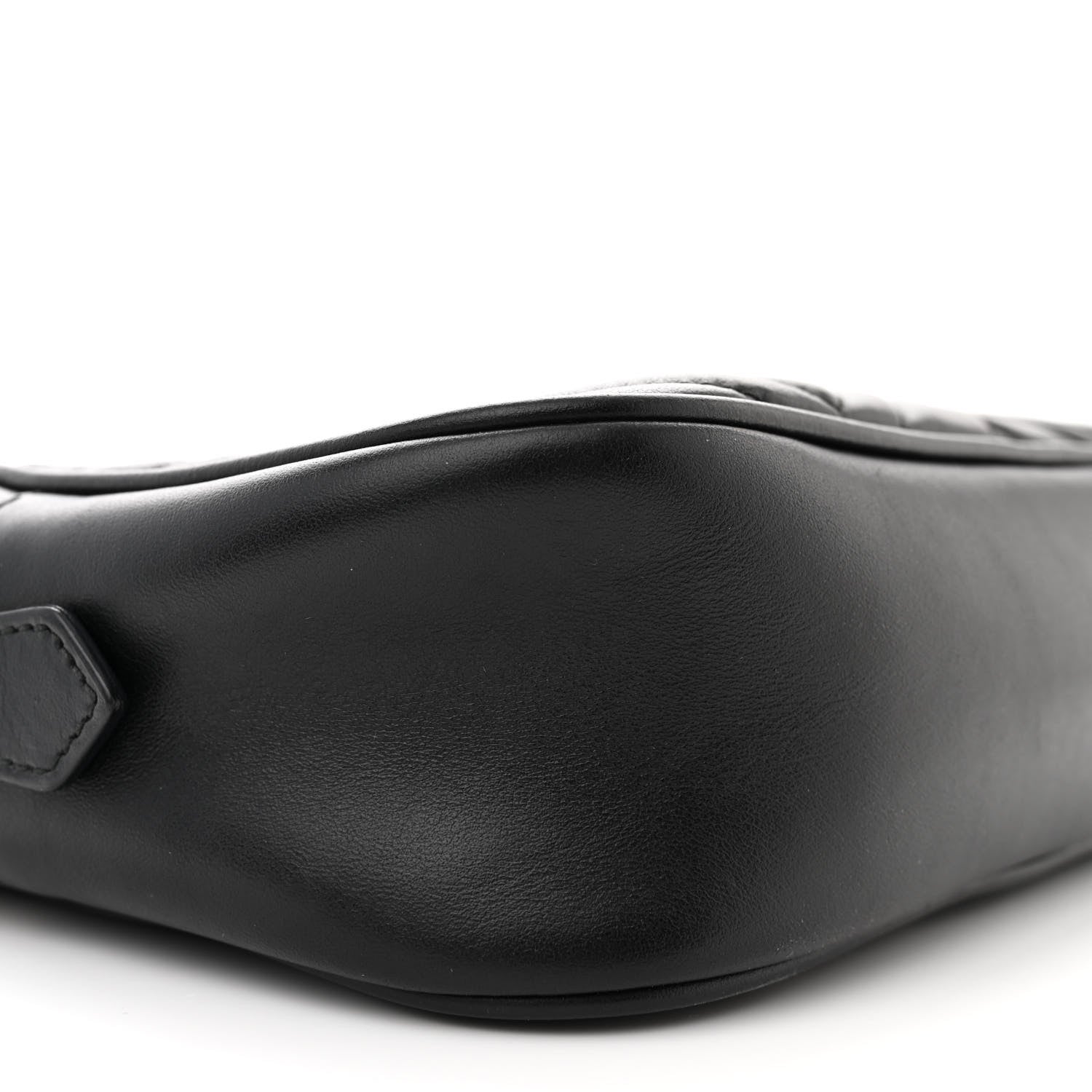 Gucci Calfskin Matelasse Small GG Marmont Chain Shoulder Bag Black 10 of 12