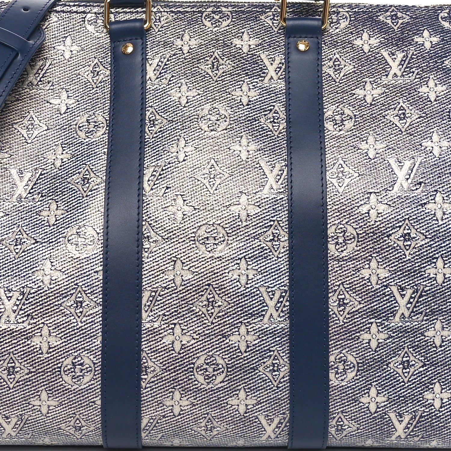 Louis Vuitton Monoglam Keepall 45 Blue 6 of 8