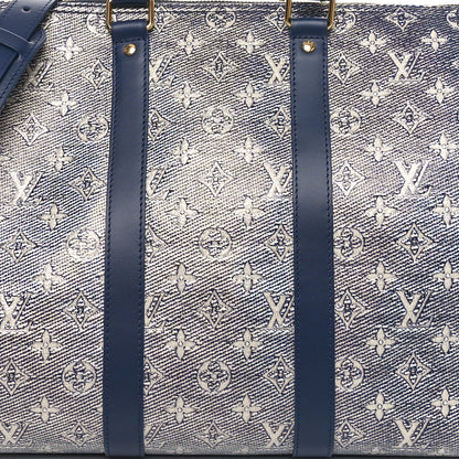 Louis Vuitton Monoglam Keepall 45 Blue 6 of 8