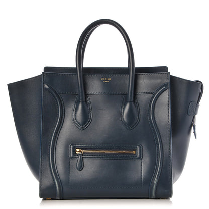 Celine Drummed Calfskin Mini Luggage Orage 1 of 21