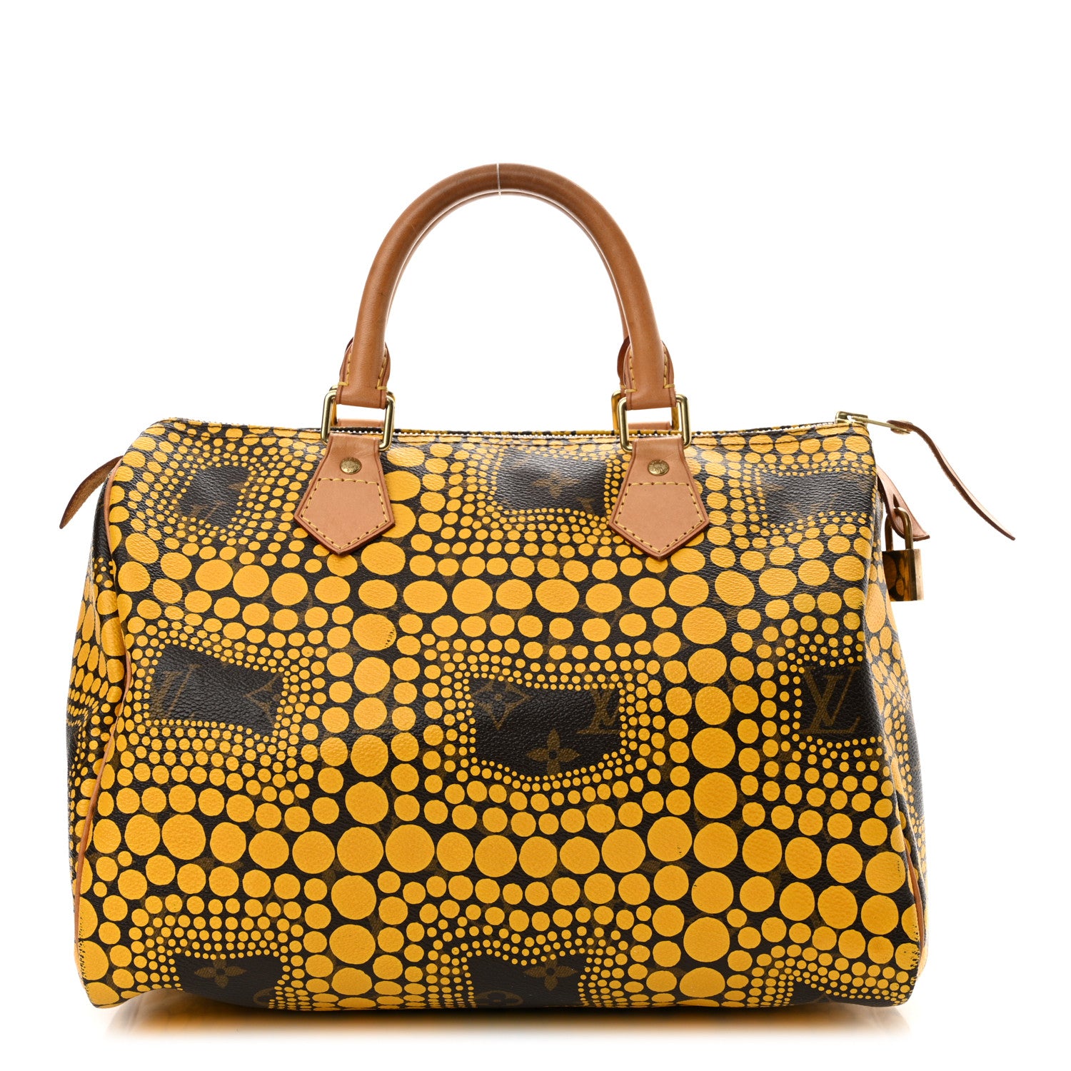 Louis Vuitton Monogram Kusama Town Speedy 30 Yellow 1 of 12
