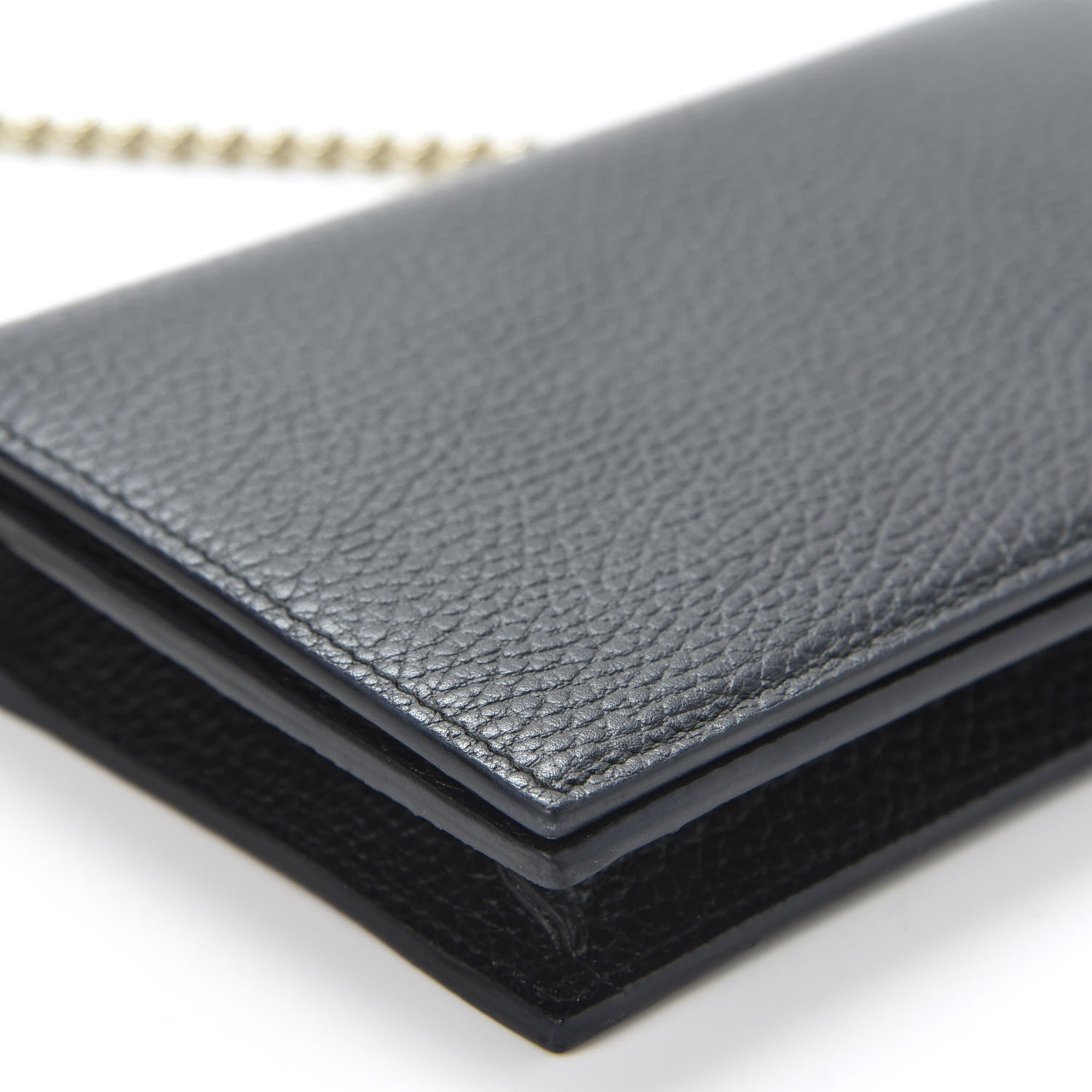 Gucci Dollar Calfskin Medium Betty Chain Wallet Black 5 of 10