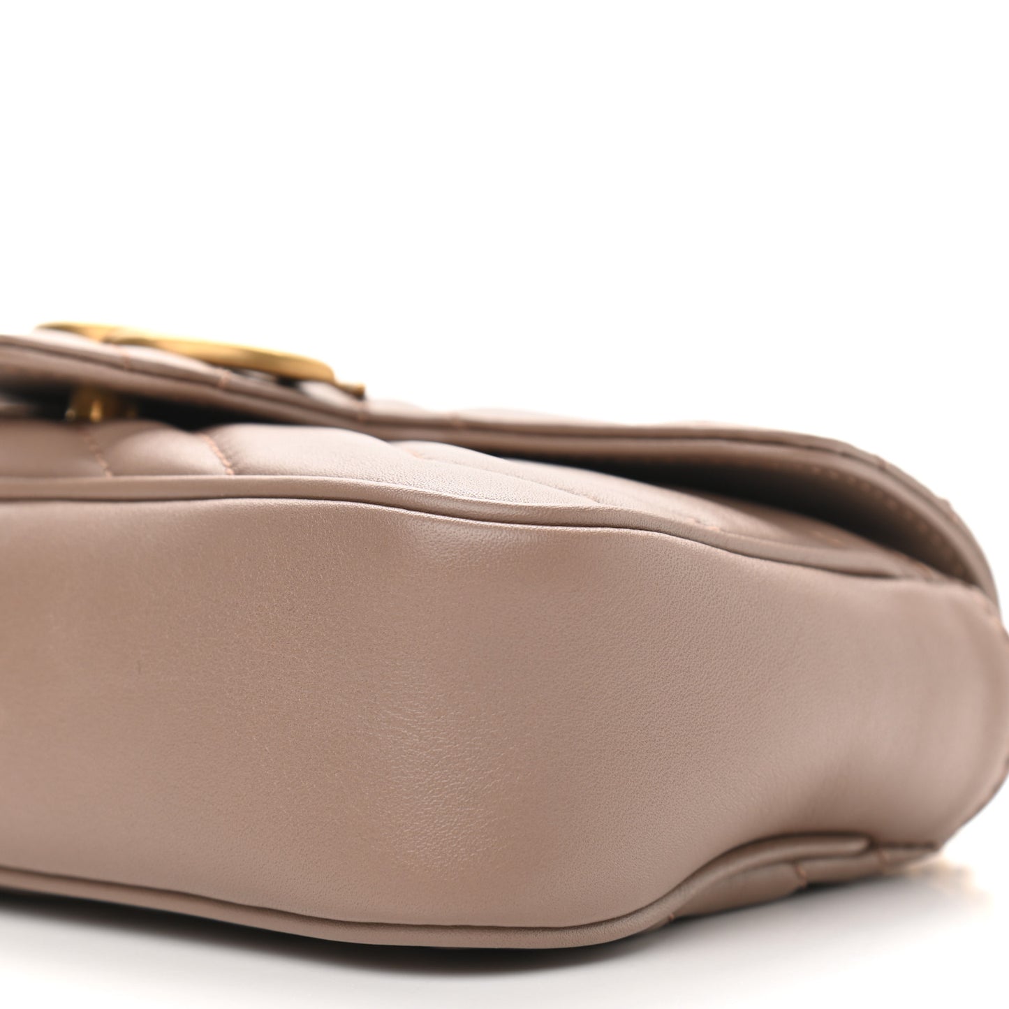 Calfskin Matelasse Super Mini GG Marmont Shoulder Bag Porcelain Rose