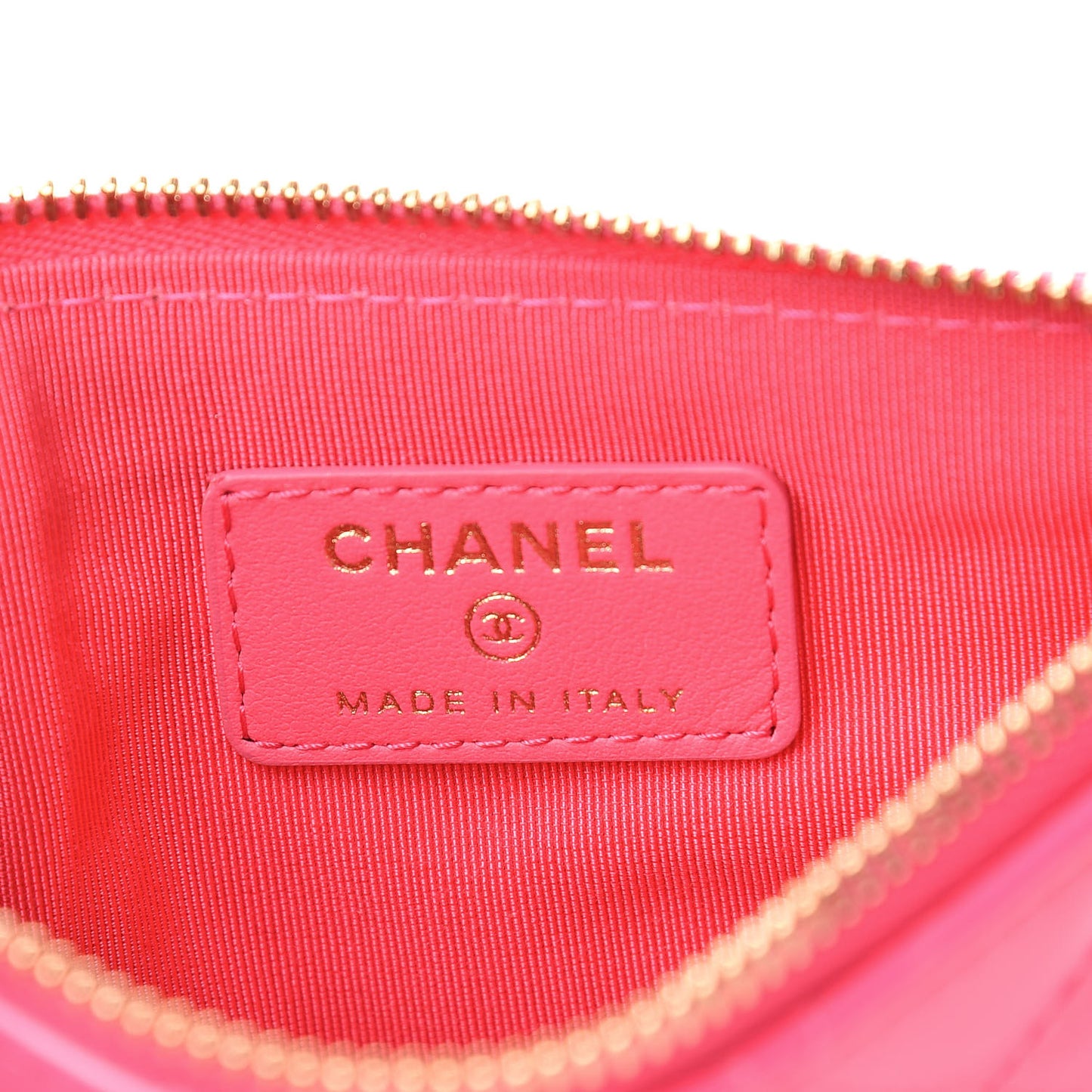 Patent Quilted Small Cosmetic Case Pink