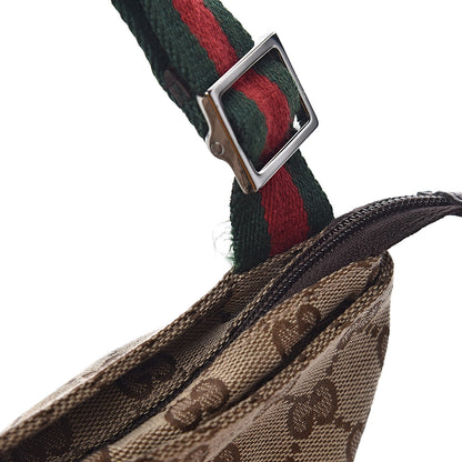 Gucci Monogram Web Small Flat Messenger Bag Brown 8 of 11