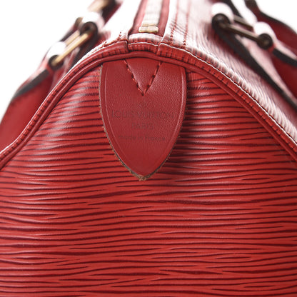 Louis Vuitton Epi Speedy 25 Castillan Red 6 of 17