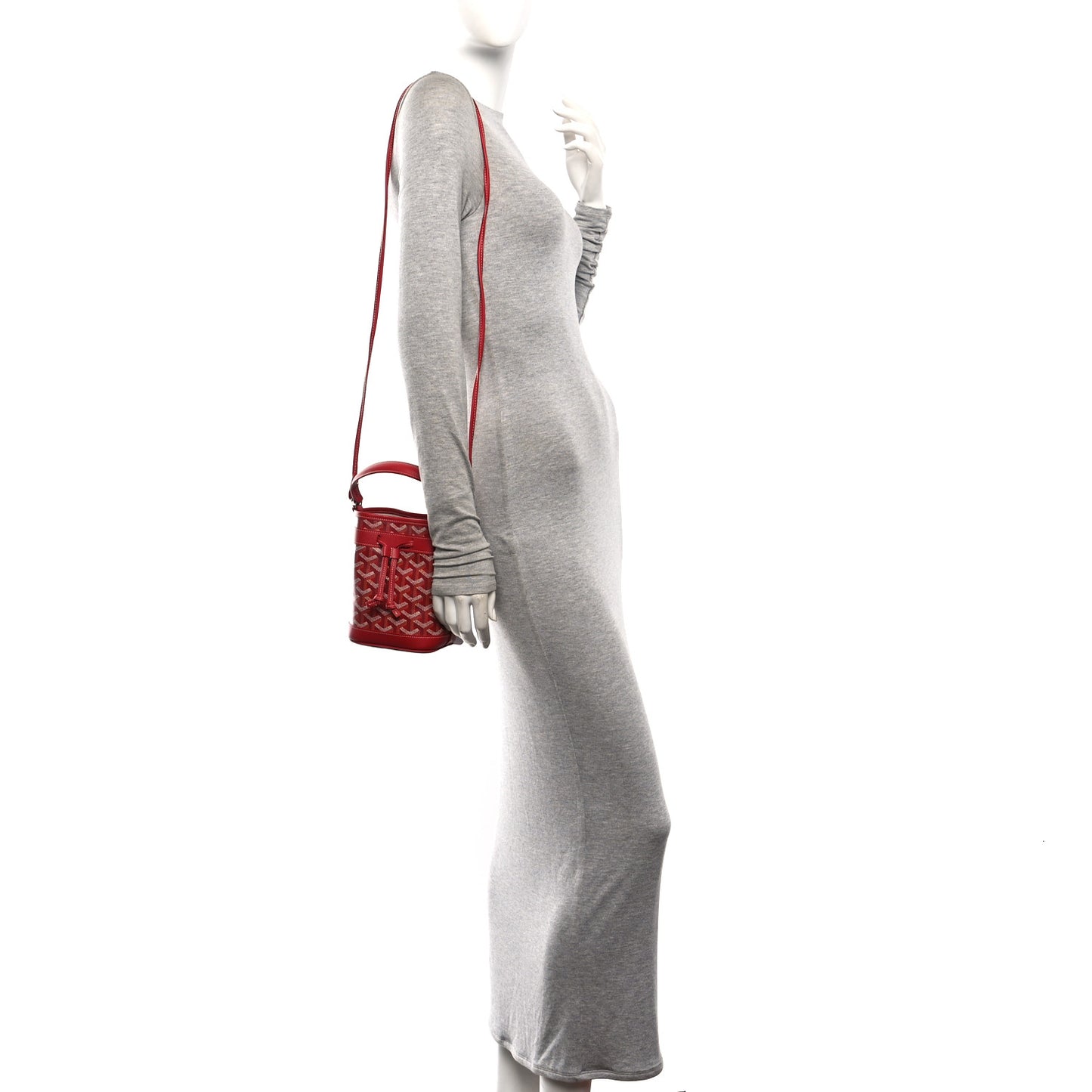 Goyardine Petit Flot Mini Bucket Bag Red