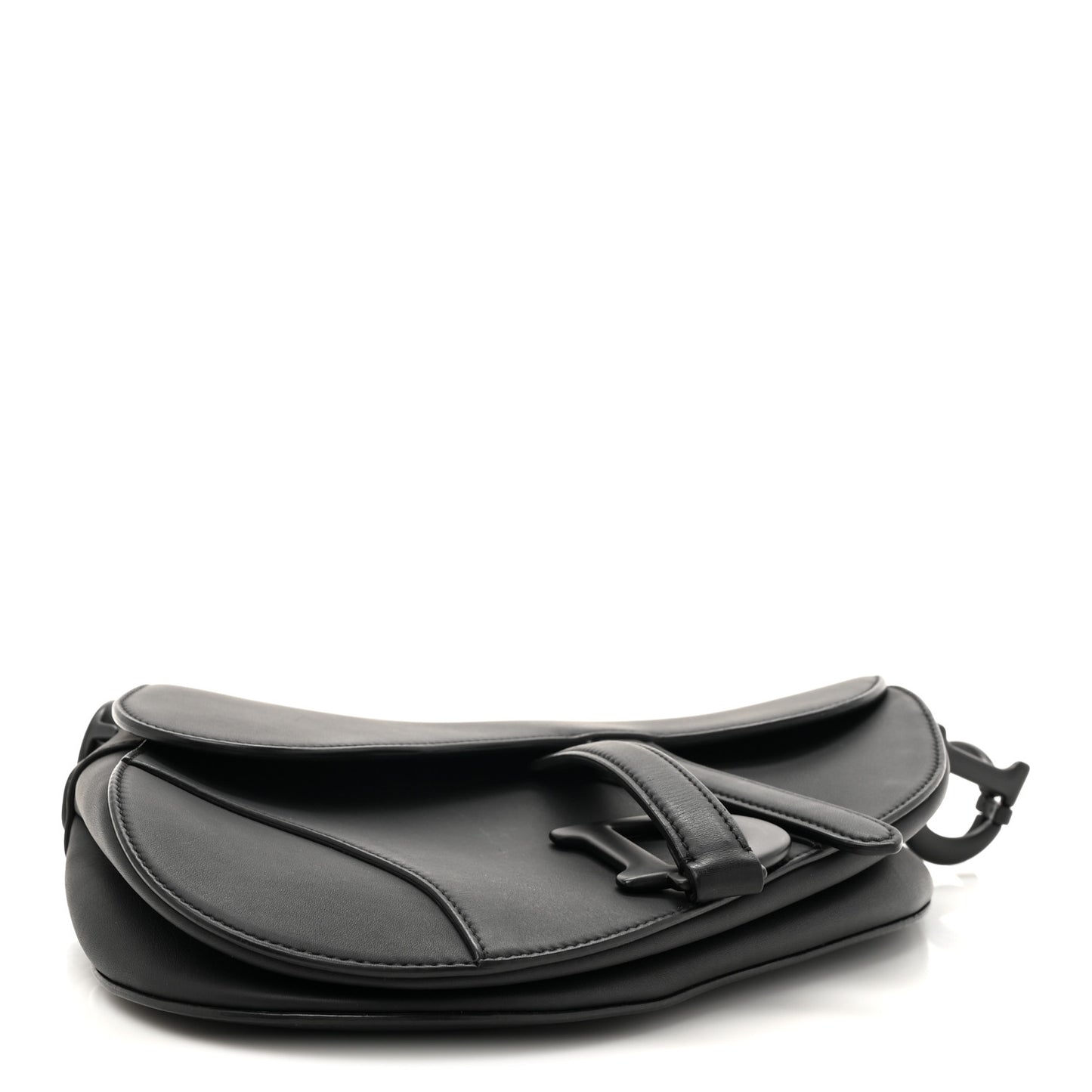 Ultra Matte Calfskin Saddle Bag Black