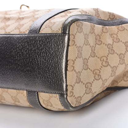 Gucci Monogram Small Abbey Boston Metallic Brown 11 of 19