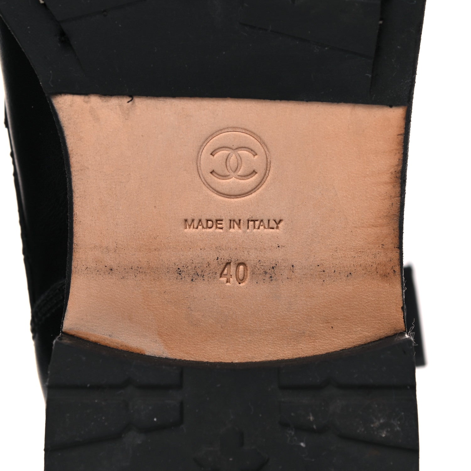Chanel Calfskin Quilted Lace Up Combat Boots 40 Black 6 of 8