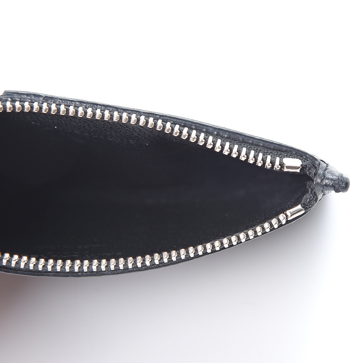 Saint Laurent Grained Calfskin 5 Fragments Zip Pouch Card Holder Black 6 of 9
