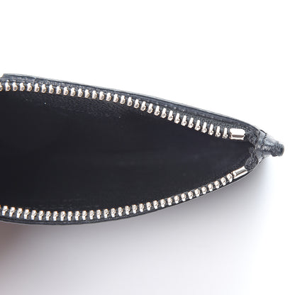 Saint Laurent Grained Calfskin 5 Fragments Zip Pouch Card Holder Black 6 of 9