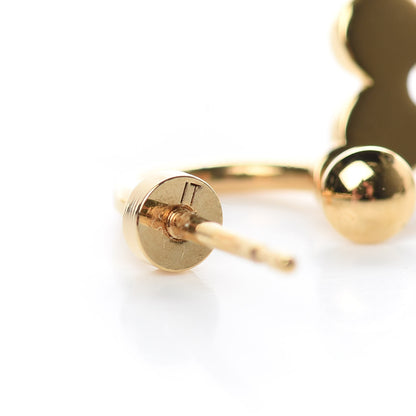 Louis Vuitton Brass Blooming Earrings Gold 4 of 5