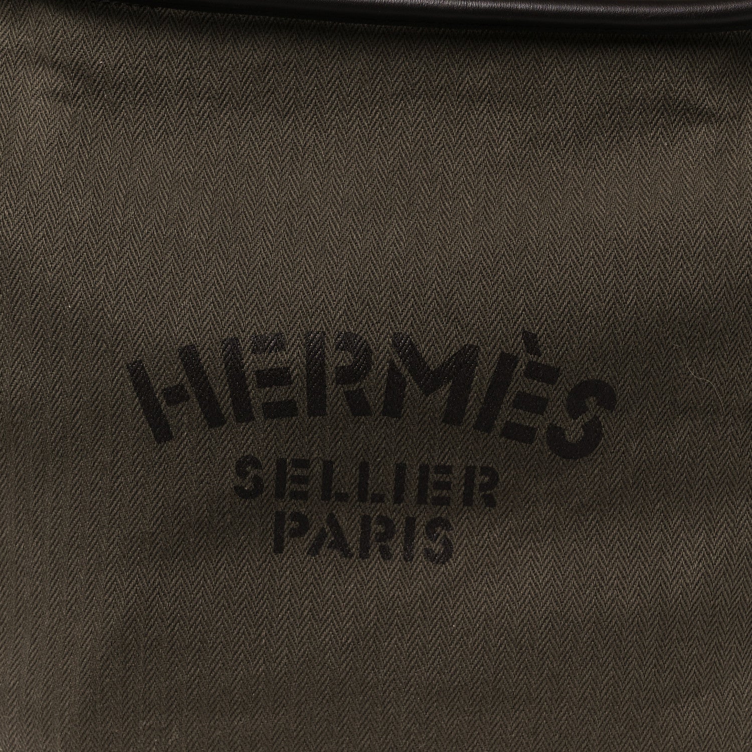 Hermes Herringbone Canvas Swift Maline Bag Kaki Ebene 8 of 10