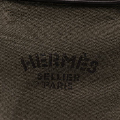 Hermes Herringbone Canvas Swift Maline Bag Kaki Ebene 8 of 10