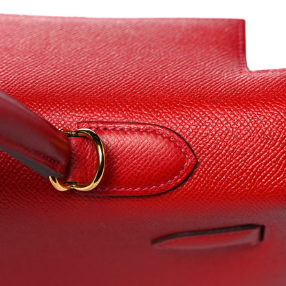 Hermes Epsom Kelly Sellier 35 Rouge Casaque 9 of 35