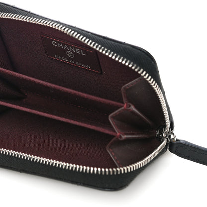 Chanel Lambskin Quilted Zip Coin Purse Black 5 of 11