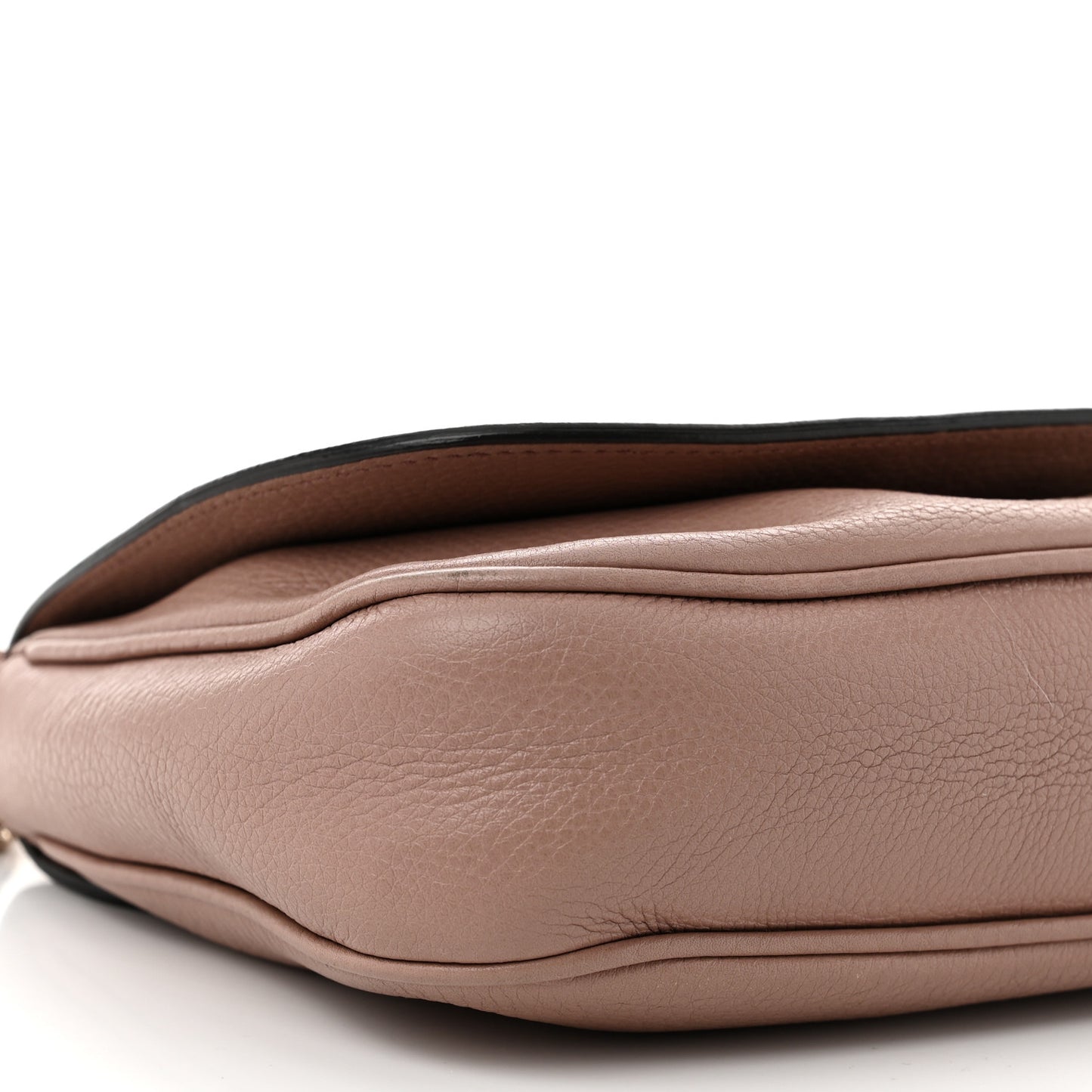 Pebbled Calfskin Medium Soho Flap Crossbody Pale Pink