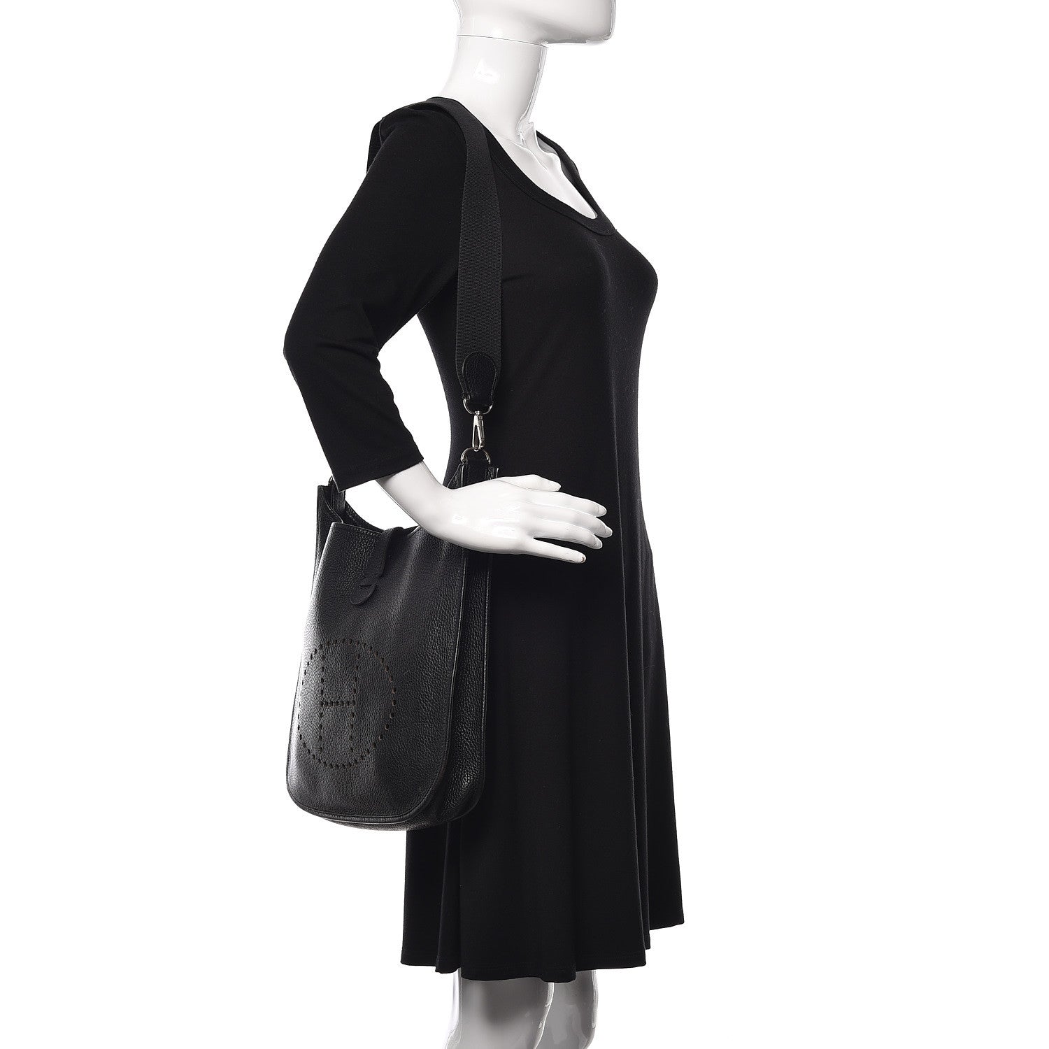 Hermes Taurillon Clemence Evelyne GM Black 2 of 16