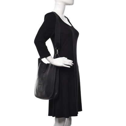 Hermes Taurillon Clemence Evelyne GM Black 2 of 16