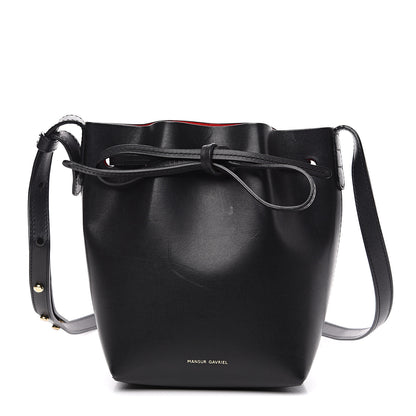 Mansur Gavriel Vegetable Tanned Mini Mini Bucket Bag Black Flamma 1 of 11