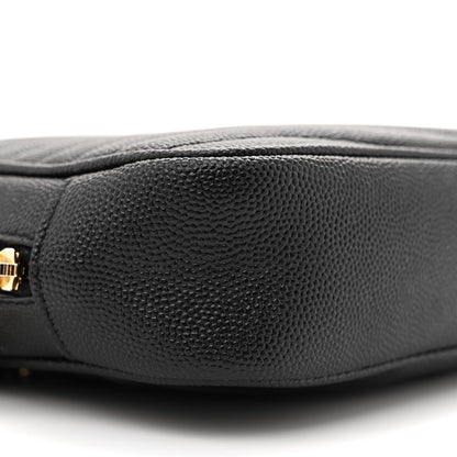 Saint Laurent Grain De Poudre Matelasse Monogram Mini Lou Camera Bag Black 9 of 12