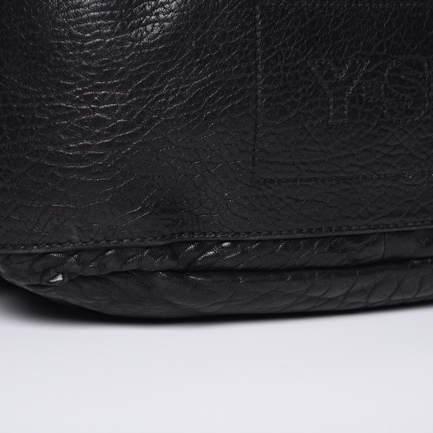 Saint Laurent Grained Calfskin Medium Besace Shoulder Bag Black 9 of 13