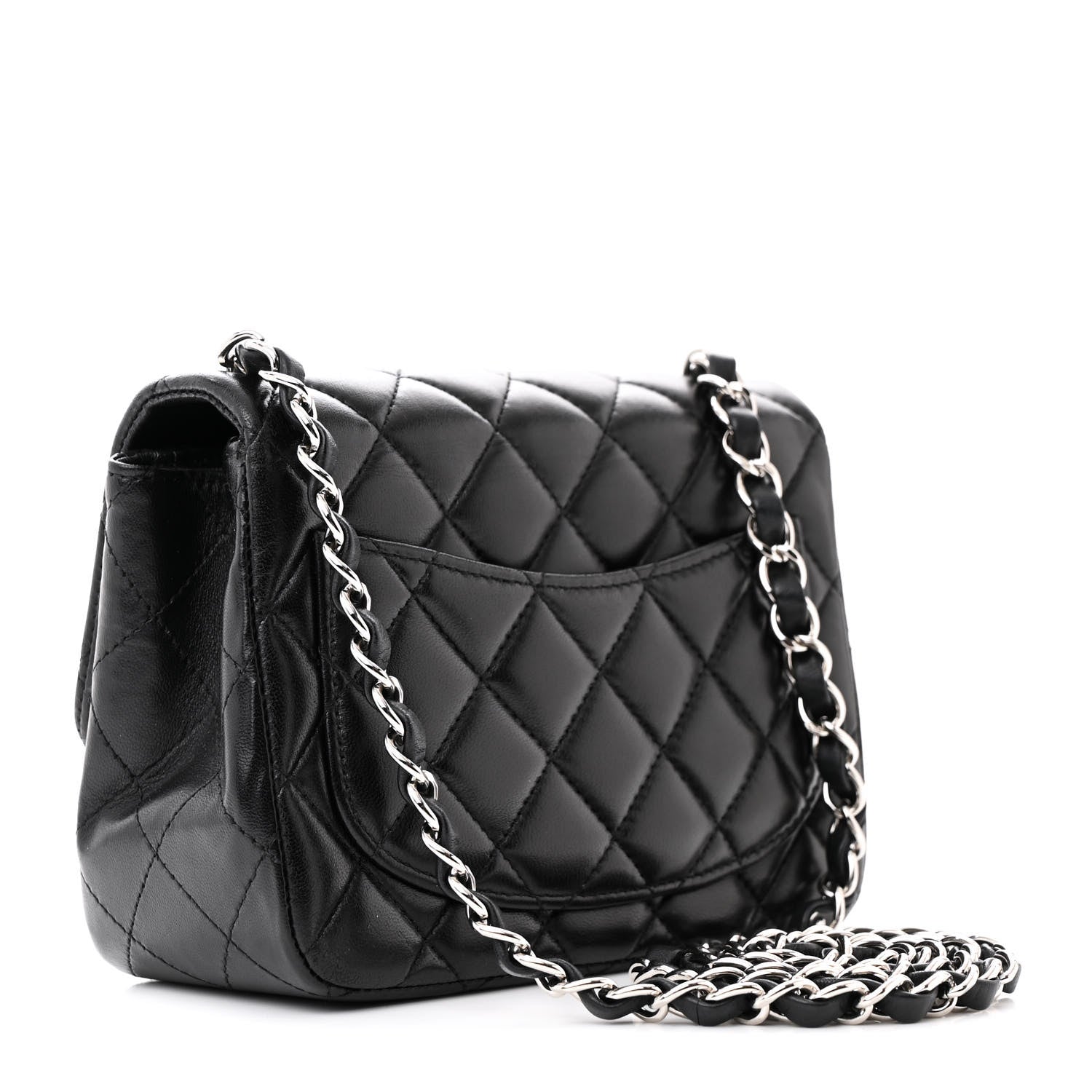 Chanel Lambskin Quilted Mini Square Flap Black 3 of 16