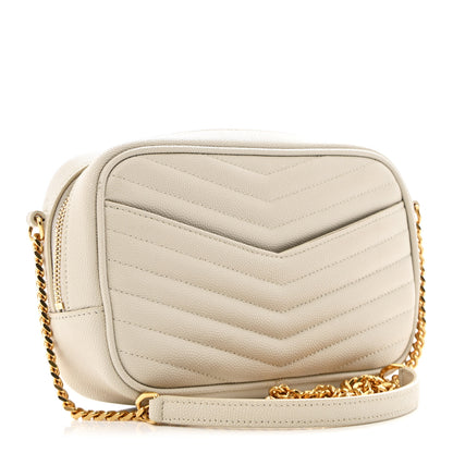 Saint Laurent Grain De Poudre Matelasse Monogram Mini Lou Camera Bag Crema Soft 2 of 9