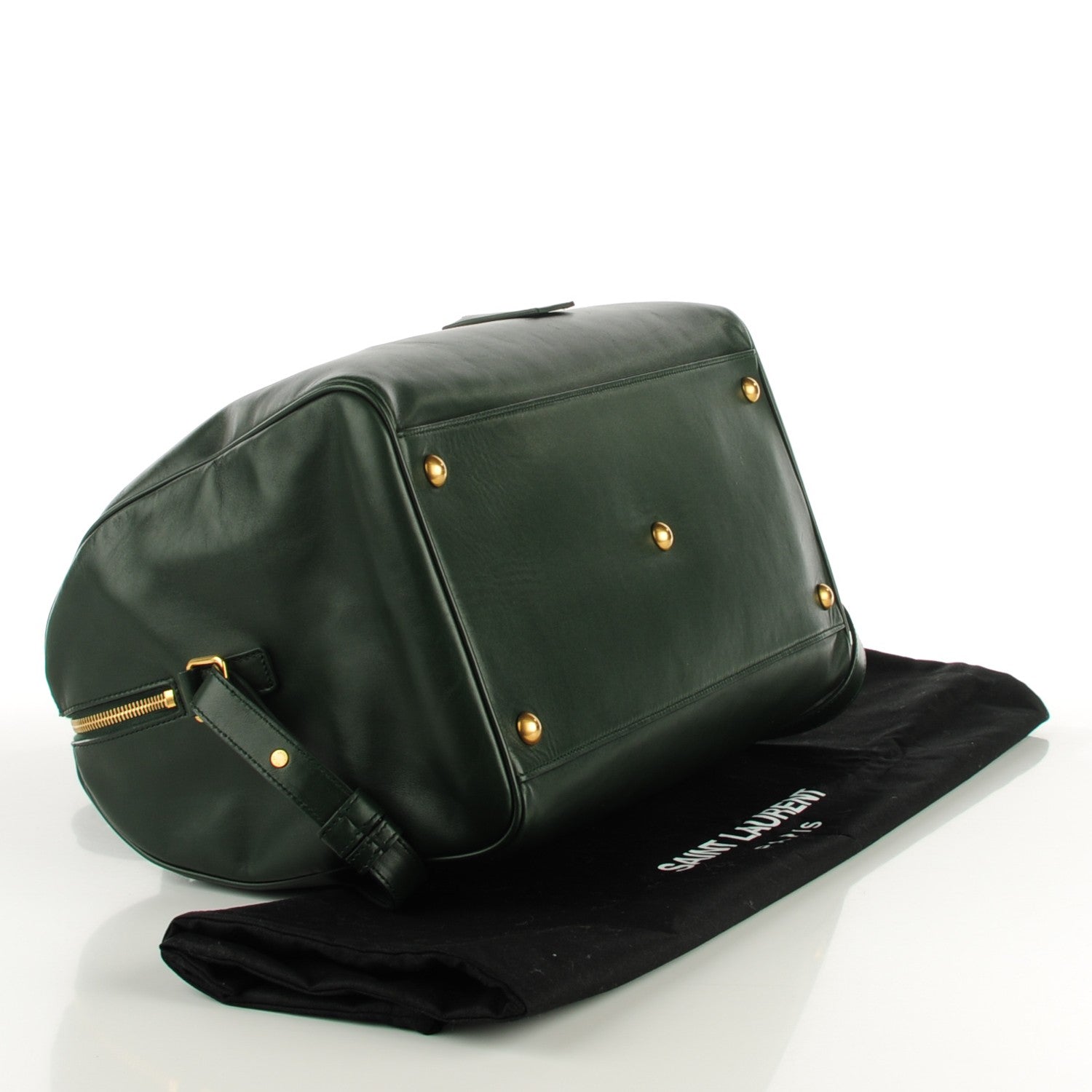 Saint Laurent Calfskin Classic Duffle 12 Green 4 of 7