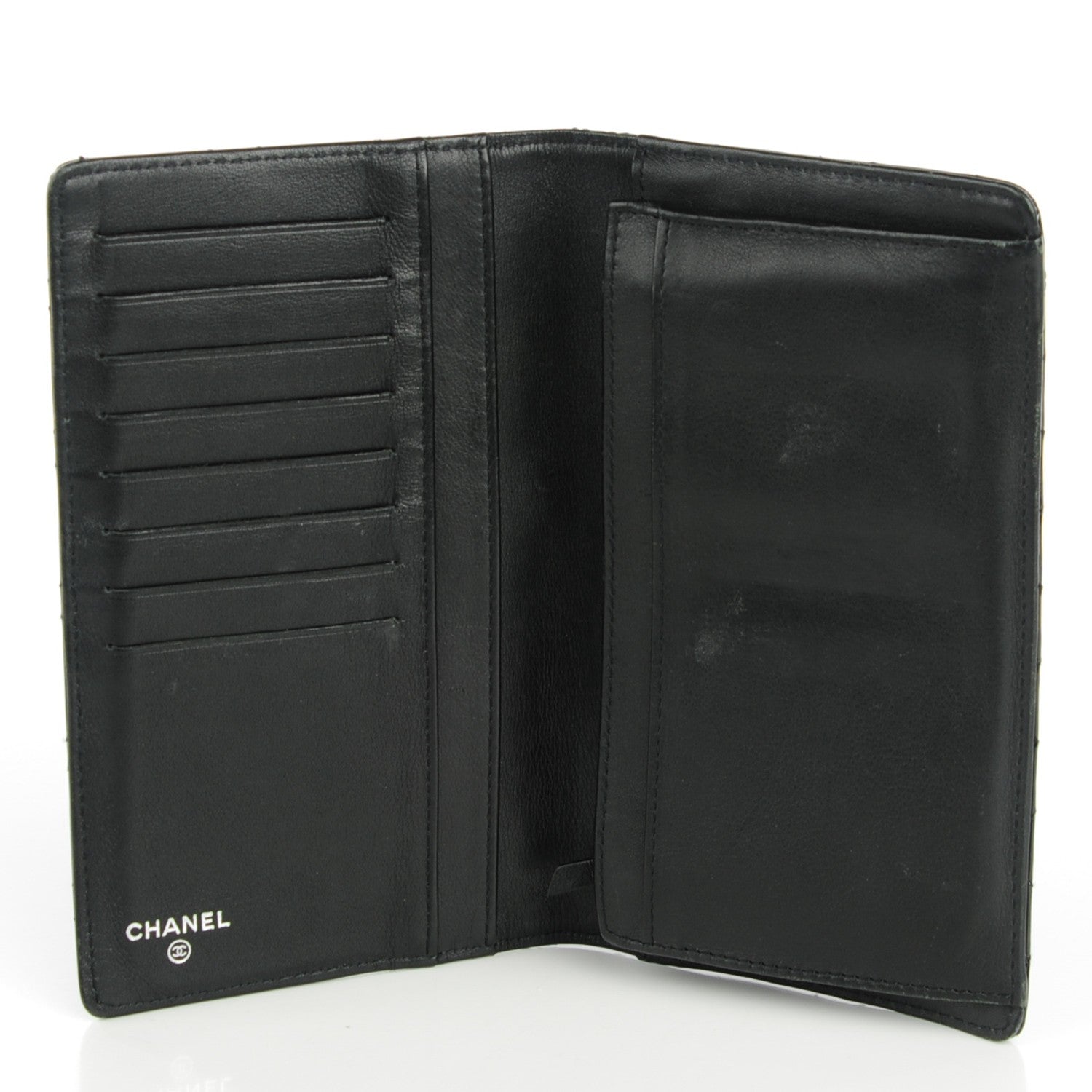 Chanel Patent Quilted Brilliant Yen Wallet Black 5 of 8