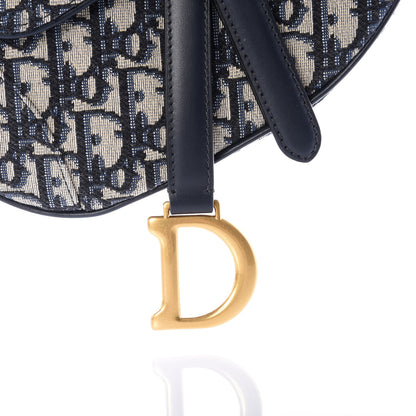 Christian Dior Oblique Mini Saddle Bag Blue 8 of 10