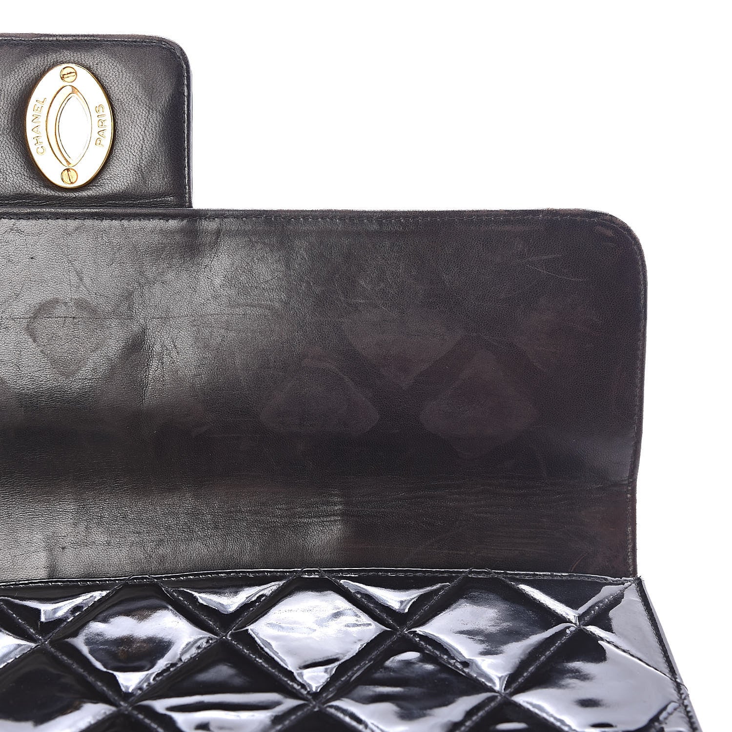 Chanel Patent Quilted Briefcase Laptop Bag Black 11 of 22