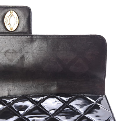 Chanel Patent Quilted Briefcase Laptop Bag Black 11 of 22