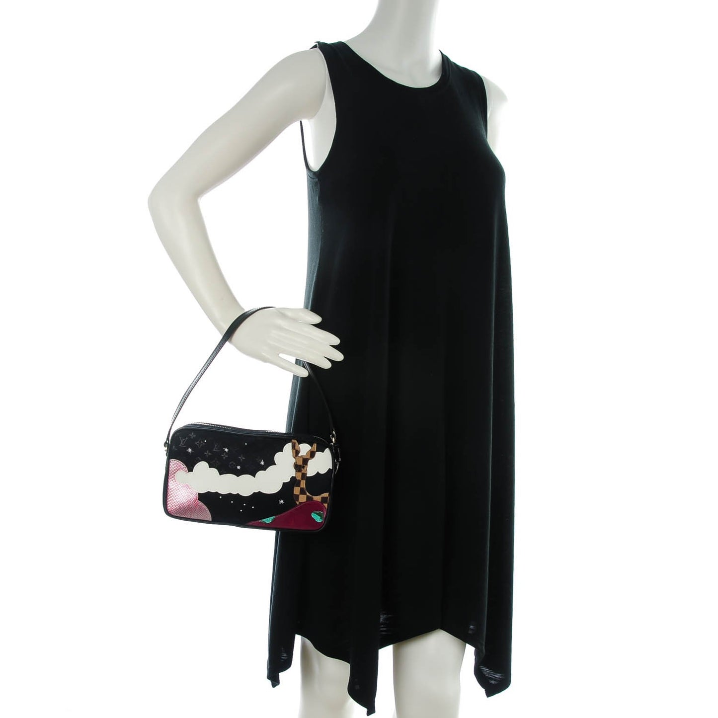 Satin Mini Monogram Conte De Fees Pochette Black