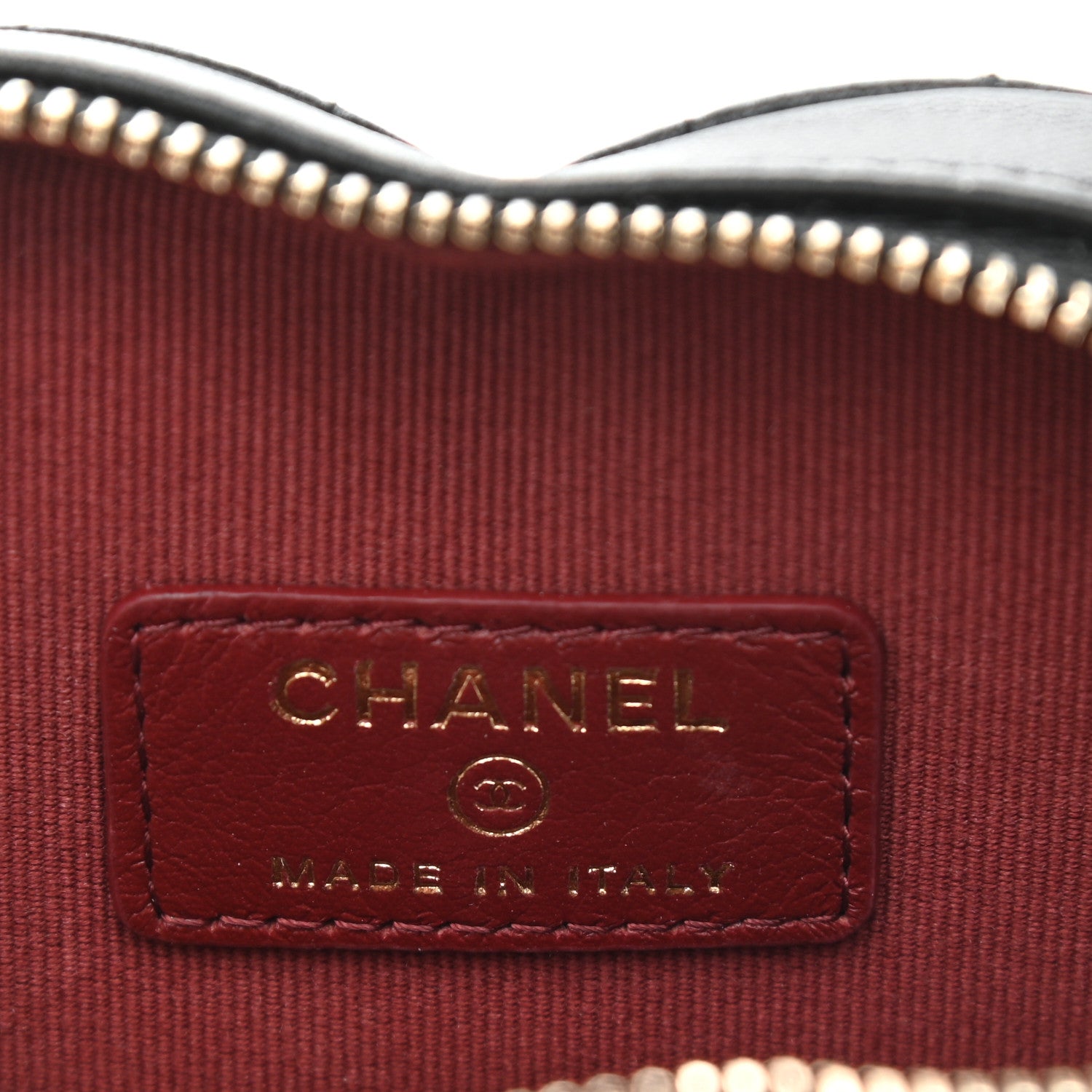 Chanel Lambskin Quilted CC In Love Heart Waist Belt Bag With Chain Black 6 of 11